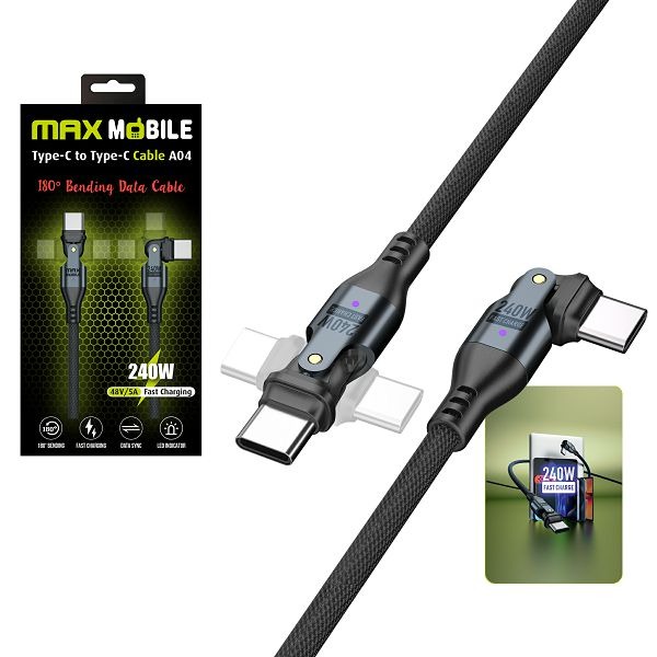 MAXMOBILE Data kabel Type-C-Type-C A04 1.2m rotirajuća glava